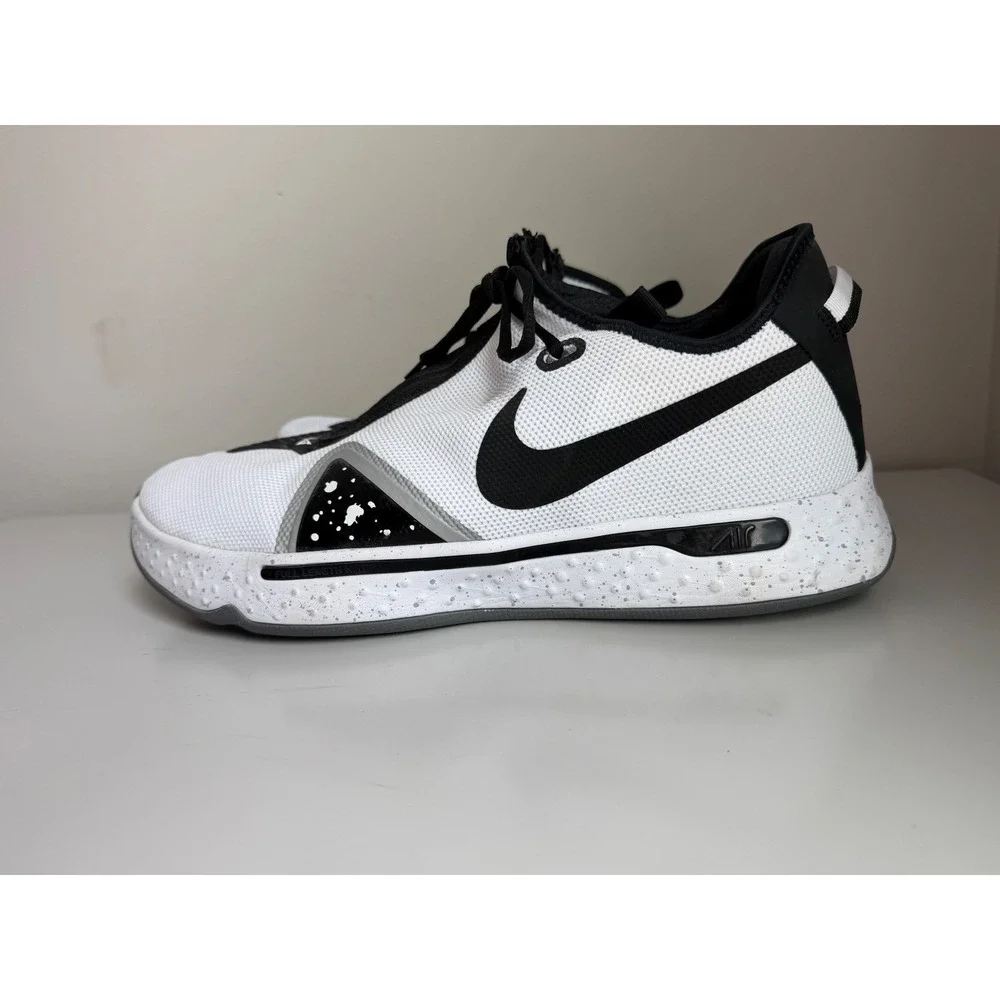 Nike PG‎ 4 Paul George Black White Basketball Shoes CD5079-100 Mens Size 17